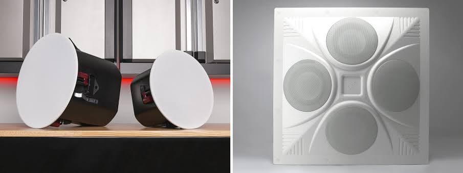 Ceiling-mounted commercial speakers